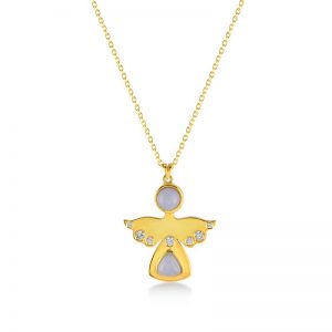 Gold Mother Angel Necklace