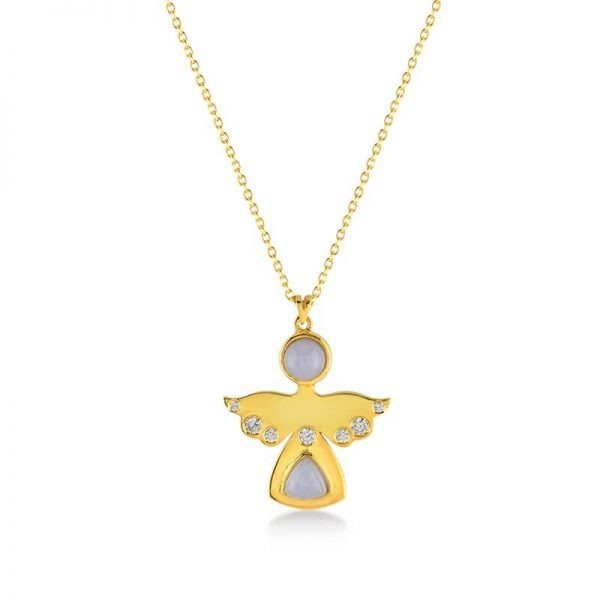 Gold Mother Angel Necklace