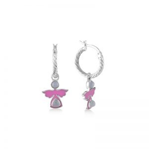 Pink Angel Earring