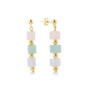 Long Colorful Square Earring